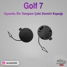 AutoPit 3D Volkswagen Golf 7 Uyumlu Ön Tampon Çeki Demiri Kapağı