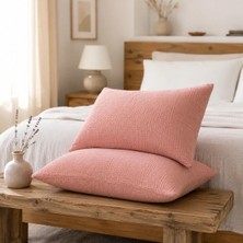 Hb&victory 4 Katlı Müslin Kiremit Renk 50X70 Cm. %100 Pamuklu 2 Adet Yastık Kılıfı