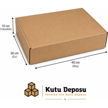 Kutu Deposu 30X40X10 cm E-Ticaret ve Kargo Kutusu (25 Adet)