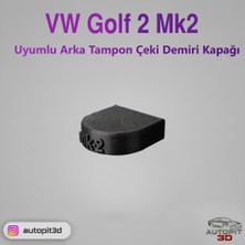 AutoPit 3D Vw Golf 2 Mk2 Uyumlu Arka Tampon Çeki Demiri Kapağı