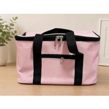 Pembe 22 Litre Termal Piknik ve Taşıma Çantası – Su Geçirmez Kumaş, Kalın Yalıtımlı Iç Kaplama, 2 Bölmeli Soğuk-Sıcak Tutucu Çanta (39X27X23 Cm)