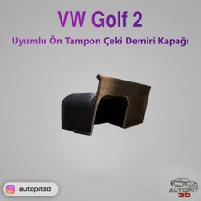 AutoPit 3D Vw Golf 2 Uyumlu Ön Tampon Çeki Demiri Kapağı