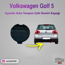 AutoPit 3D Volkswagen Golf 5 Uyumlu Arka Tampon Çeki Demiri Kapağı