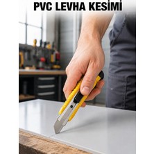 Kaufhier 5’li Profesyonel Metal Falçata Seti Ergonomik Saplı Çok Amaçlı Kesici Maket Bıçağı