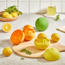 Narenciye Sıkacağı Portakal Şeklinde Saklanma Kabı Limon Sıkacağı (Turuncu)