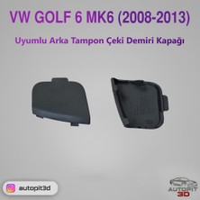 AutoPit 3D Vw Golf 6 Mk6 (2008-2013) Uyumlu Arka Tampon Çeki Demiri Kapağı