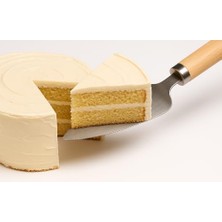 Bambu Saplı Paslanmaz Çelik Pasta Servis Spatulası,tırtık Kenarlı Pasta Pizza Servis Spatulası,velor Home.