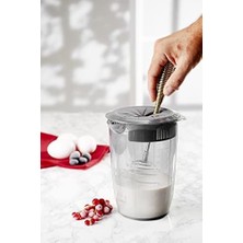 Kapaklı Mikser  Kabı 1 Litre Sıçratmayan Çırpma Mikser Kabı, Kapaklı Çırma Kabı