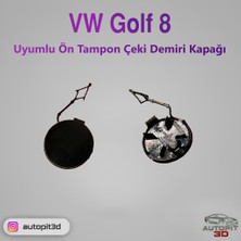 AutoPit 3D Vw Golf 8 Uyumlu Ön Tampon Çeki Demiri Kapağı