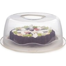 Geçmeli Kilitli, Kapaklı ve Kulplu Yaş Pasta, Kek Taşıyıcı, Mutfak Saklama Için Yuvarlak Fanus, Bpa Içermeyen Kek Fanusu, Börek, Çörek Saklama Kabı, Cupcake, Turta Taşıma Kutusu (1, Krem, 12×28)