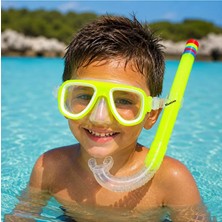 Mustran Çocuk Şnorkel Maske Küçük Model 2'li Set Maske Şnorkel Deniz Havuz Dalış Maskesi