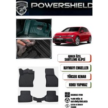 POWERSHIELD Volkswagen Golf 8 (Manuel) 2019 ve Sonrası Uyumlu Araca Özel Premium 5D Havuzlu Paspas Takımı