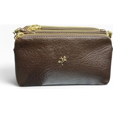 Nas Bag Mini Sade Çapraz Askılı Kadın Omuz Çantası Kahve