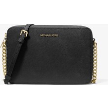 Michael Kors Kadın Jet Set Saffiano Deri Siyah Çapraz Omuz Çantası MK-35T8GTTC9L