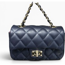 Nas Bag Mini Elde Taşımalı Veya Zincir Askılı Kapitone Kadın Omuz Çantası Kahve