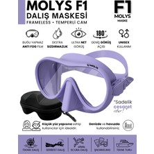 Molys F1 Pro Dalış Maskesi + Antı Fog (Buğu Önleyici Film) + Dalış Maskesi Kutusu (Küçük Yüz Yapısı Için Ideal)
