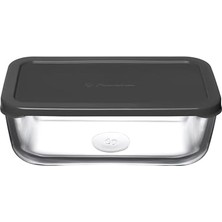 Snow Box Saklama Kabı 1225 cc Plastik Gri Kapaklı