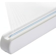 Vakumlu Streç Film ve Alüminyum Folyo Kesici, Sürgülü Bıçaklı Yağlı Kağıt Kesme Aparatı, Kaymaz Tabanlı Pratik Mutfak Dispenseri (Max 34 cm Rulo Uyumlu)