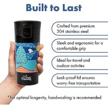 Any Morning 380 ml Paslanmaz Çelik Termos Mug, Çift Katmanlı, Sızdırmaz Kapaklı, Siyah BA21522
