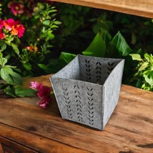 Keçe Saklama Kutusu – Gri Renk, 16X16X16 cm Dekoratif Organizer Sepet, 3 mm Kalınlıkta, Çok Amaçlı Tekli Kutu