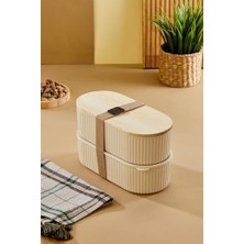 Bambu Kapaklı Saklama Kabı 800 ml X2