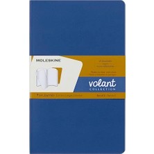 Moleskine Çizgisiz Volant Not Defteri 2'li Set L Boy Mavi + Amber Sari