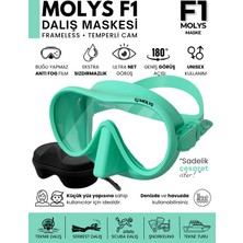 Molys F1 Pro Dalış Maskesi + Antı Fog (Buğu Önleyici Film) + Dalış Maskesi Kutusu (Küçük Yüz Yapısı Için Ideal)