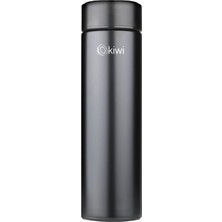 KT-8633 Akıllı Dijital Termos 480 ml - LED Sıcaklık Göstergeli 304 Paslanmaz Çelik Süzgeçli Çay Kahve Termosu, Sızdırmaz Isı Koruyucu Renkli Isı Dereceli Mat Siyah Seyahat Mug Matarası
