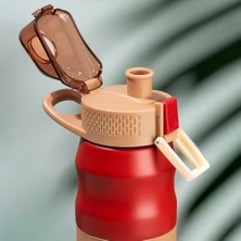 Cooker 1393-3 Paslanmaz Çelik Sızdırmaz Çift Katmanlı Yalıtımlı Çay Kahve Termosu Kırmızı 350 ml