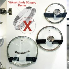 Tencere Kapağı Tutucu 3 Set (6 Parça) Kendinden Yapışkanlı, Pot Lid Holder