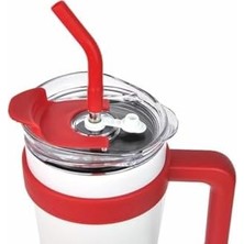 304 L Çelik 1,2 L Beyaz Pipetli Kamp Piknik Termos CIN909BY