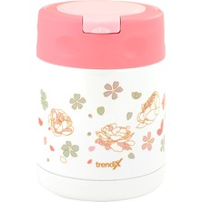 Çelik Içli Termos 350 ml Pembe Çelik Kaşık Ile TX-6129