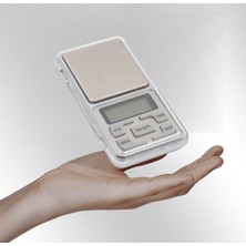 Mini Cep Terazisi, LCD Mavi Arka Aydınlatmalı Ekran, Tare Fonksiyonlu, Taşınabilir Dijital Hassas Terazi