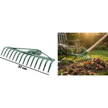 Yusa Stores 14 Dişli Metal Bahçe Tırmığı - 37 cm Genişlik - Dayanıklı Yapı