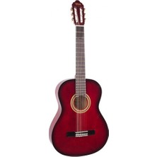 Valencia Valencıa VC103TRDS Klasik Gitar Sap Çelikli 3/4 Kırmızı Sunburst
