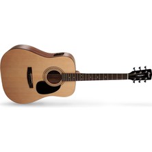 Cort AD810E-OPW Elektro Akustik Gitar, Kılıflı, Open Pore, Ladin K