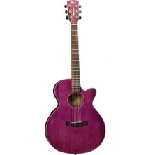 Cort Sfx-Etp Elektro Akustik Gitar, Trans Pembe, Ladin Kapak, A