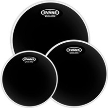 Evans Etpchr-F Deri Seti 10+12+14 Black Chrome Tom Clear Fusıon K