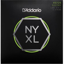 Daddarıo NYXL45125 Bas Gitar Tel Seti, Nyxl Serisi, Long Scale, 5 Tel
