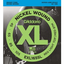 Daddarıo EXL165SL Bas Gitar Tel Seti, Xl Serisi, Nıckel Wound, Reg L