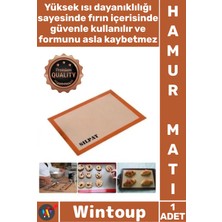 Wintoup #mat 40X30 cm Profesyonel Fırın Hamur Açma Gereçleri Silikon Silpat Yanmaz Yapışmaz Şık Pişirme Matı