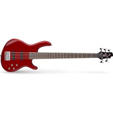 Cort AB5PLUSTR Bas Gitar Aktif 5 Telli, Trans Kırmızı, Pseb1-5/f