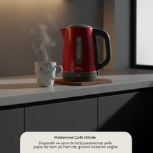 SK-8031 Su Isıtıcı Kettle – Paslanmaz Çelik, 1.8 L, Inox, Otomatik Kapanma (Açık Gri)