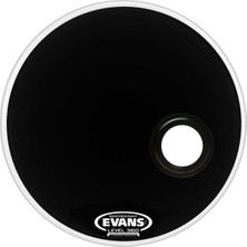 Evans BD20REMAD Deri 20 Emad Resonant Kick Siyah Ön Süngerli-Delik
