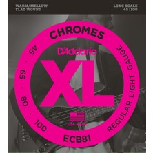 Daddarıo ECB81 Bas Gitar Tel Seti, Chromes, Regular Lıght Gauge (