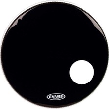Evans BD24RB Deri 24 Eq3 Resonant Siyah Kick Ön Delikli Tek Kat