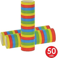 Beistle 88005-50 Fr Serpantin Rulosu (50'li Paket), Çok Renkli
