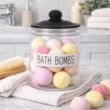 1,8 L Cam Deterjanlık Kavanoz – Amber Renk, Kapaklı “bath Bombs” Saklama Kabı, Çamaşır Deterjan Kapsülü ve Pod Düzenleyici