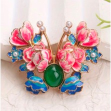 Lwp Shop Pandan Tasarım Çiçekli Kelebek Broş