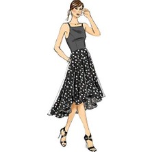 Yakestore Vogue Patterns Kesim Örneği Elbise, Çok Renkli, Beden 6 – 14